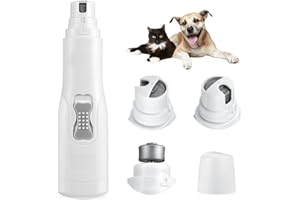 Brifit Dog Electric Nail File Grinders, Ultra Quiet Pet Nail Trimmer, Pet Nail Clippers with Long Working Time, Nail Grinder for Dogs, Cats, Pet and Other Medium & Small Pets