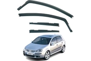 AIRFLUX Juego de 4 deflectores de viento compatibles con Volkswagen Golf 5 5 puertas Hatchback 2004 2005 2006 2007 2008.
