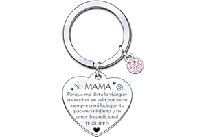 LUODAN Regalo Mamá Madre Llavero,Regalo para el día de la madre,Regalos Llavero Cumpleaños para Mamá,Regalo Mamá Cumpleaños,Navidad,día de la madre