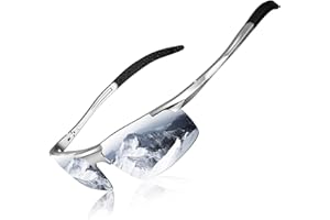 DADA-PRO Polarised Sunglasses Mens Running Driving Cycling Sports Wrap Around Sun Glasses Designer UV Protection Mirrored Shades for Fishing Hiking 8177