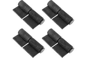 TSSS 4 PCS 105 x 47mm Weldable Lift Off Hinges, Heavy Duty Metal Door Hinges Steel Gate Flag Hinges 360 Degree Rotation Angle with Removable Pin, Max. Load 200 KG