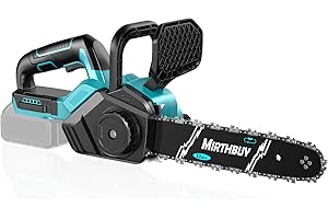 MIRTHBUY Brushless Chainsaw 12 inch, Cordless Chainsaw Brushless Motor 1300W, fit for M-AKI-ta 18V,AutomaticLubrication System,Handheld Saw for Garden Courtyard Cutting(Without Battery and Charger)