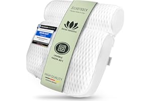 SilverRack Cojín de baño Blando [Blanco 4D] - Almohada Cervical para bañera con ventosas como Accesorio de bañera - Cojín para bañera - Cojín de baño con Ajuste ergonómico