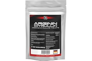 L-Arginin + L-Citrullin - 200 Tabletten- 1000 mg pro Tabletten - Citrullin + Arginin im 1:1 Verhältnis - Premium Aminosäuren - Laborgeprüfte Qualität - Athletics Body