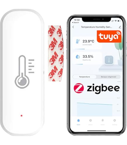HEIBTENY Smart Home Temperatur Sensor - Zigbee & WiFi Für Alexa Steuerung