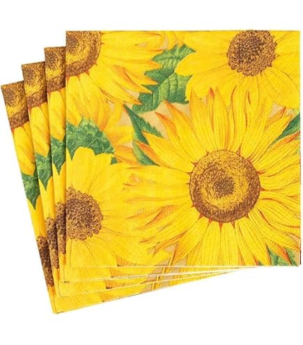 Tete A Tete Tovaglioli Di Carta 3 Strati Per Decoupage - 33x33cm, Confezione Da 20, Motivo Giraffa Con Fiore, FSC