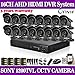 Produktbild ARBUYSHOP Hause 16CH AHD 960H DVR mit SONY 1200TVL Indoor Outdoor-Überwachungskamera CCTV-Videoüberwachungssystem-Kit 16-Kanal-HDMI 1080p