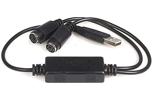 StarTech.com Adattatore tastiera e mouse da PS/2 a USB, Connettore convertitore mouse PS/2 a USB di ricambio Femmina / Maschio