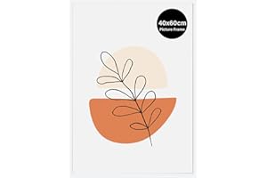 KAIWIN Picture Frame 40 x 60 cm, White Frame 40 x 60 cm, Wooden Photo Frame for Hanging, Poster Frame, Used for Photos, Pictures, Posters, Puzzles