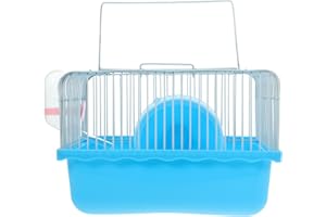ibasenice Hamster Travel Cage - Hamster Cage Hamster Cage Travel Carry Rat Cage Small Pets Supplies Hamster Toy Rat Carrier