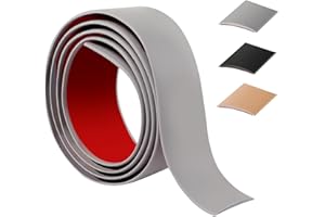 ZTOWOTO 100cm Barre De Seuil Adhesive，Flexible Seuil De Porte Adhesif PVC,Barres De Transition De Seuil Pour La Cuisine/Salon,Profil De Transition Pour Joindre Les Joints De Sol/Carrelage/Laminé（4cm，Grey）