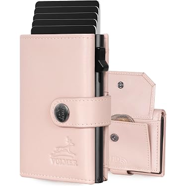 Portefeuille Pop-up En Cuir Véritable Avec Compartiment à Monnaie - Protection RFID, 11 Cartes, Format Compact, Cognac