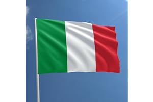 BULLTEK Bandiera Italiana 90 x 150 cm - Bandiera Italia Poliestere con Passante Per L'Asta Resistente alle Intemperie Colore vivido e Adatto per Uso Interno ed Esterno Flag (ITALIA)