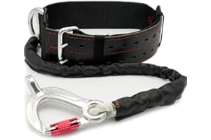 ARTEX Feuerwehr Sicherheitsgurt DIN 14927 Typ FHB Zweidornschnalle Lederverstärkt (4 Umfang 110-130 cm)