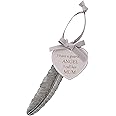 Widdop & Co. Feather and Heart Hanging Plaque Keepsake - Mum Guardian Angel - Thoughts of You Gift Idea