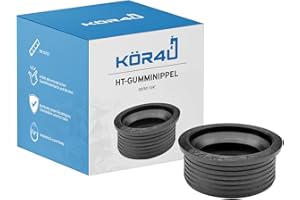 kör4u Syfon uszczelniający do umywalki, 50 x 32 mm, czarny, mankiet, gumowy mankiet, gumowe końcówki do rury odpływowej