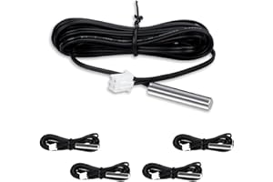 Innfeeltech 5 sondes de capteur de température numérique étanche 2m NTC 10K ohm 3950 1%