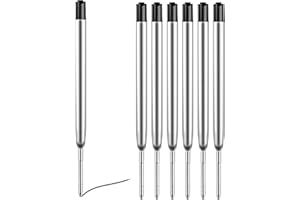 JUGNAW Zestaw 6 wkładów żelowych do długopisu, wkłady kompatybilne z Parker, wkład 0,5 mm cienkopisowy, wkład długopisu, wkłady atramentowe do długopisów wymienne wkłady atramentowe (czarny)