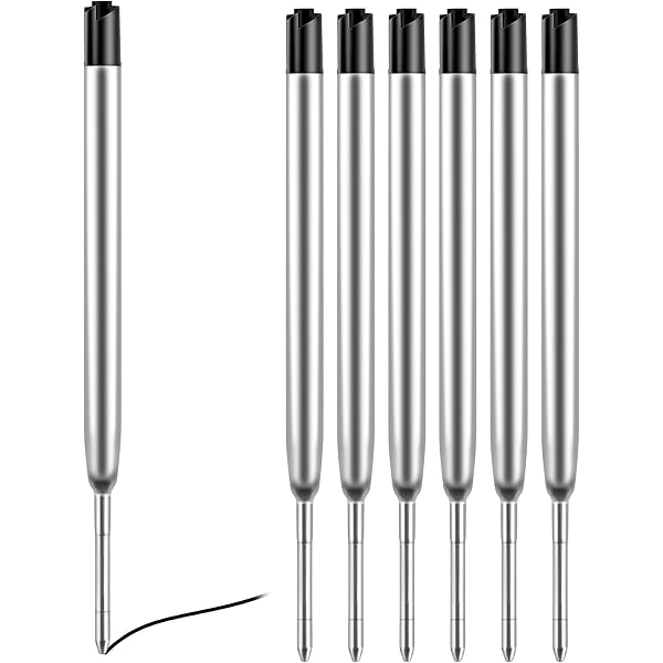 10 Kugelschreiber-Minen Aus Metall – G2-kompatibel, 1,0 Mm Strich, In Schwarz, Blau, Rot (4/4/2)