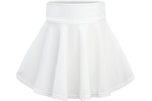 KAKU NANU Mädchen Hosenrock Rock mit Hose Drunter 9-14 Jahre Faltenrock Mädchen Kleidung Hohe Taile Sommerrock Minirock Schwarzer Rock Weiß Rosa