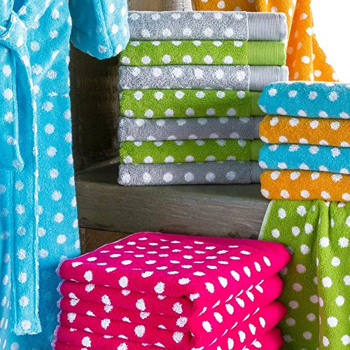 Graphic Dots Handtuch, 50 x 100 cm, 550 g/m2, Farbe: Türkis - 8