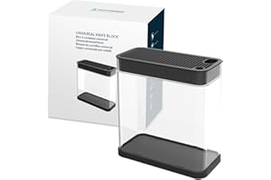 KITCHENDAO Ceppo portacoltelli Universale con Fessure per Forbici e Asta di affilatura, Supporto per coltelli Sicuro e salvaspazio, Staccabile per Una Facile Pulizia, Design Unico Proteggere Le Lame