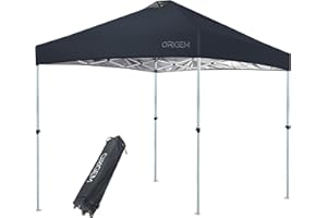 Origem Pop Up Gazebo with Sides 3m x 3m & 2.5m x 2.5m & 3m x 6m, One-Touch Assembly & Wheeled Storage Bag, 210D Oxford Fabric Heavy Duty Gazebo for Camping, BBQ, Outdoor Events, School, Family