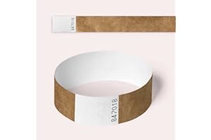 Tyvek Wristbands, 100 Pack by AA Wristbands for Parties, Security, Festivals, Events. Paper Like Wristbands (Gold)