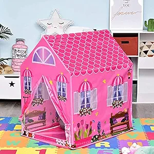 BIMBI Queen Palace Tent House for Kids Jumbo Size Extremely Light Weight , Water Proof Frozen Kids Play Tent House for Girls and Boys.. (Doll House) (A Doll House)