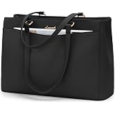 LOVEVOOK Women's Large Bag, Waterproof Bag College Bags Shopper Laptop, PU Leather Tote Bag for Teacher Work University