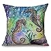 Produktbild ArgoBear Hippocampus Oil Painting Pillow Case Reversible Sequin Glitter Sofa Waist Throw Cushion Cover