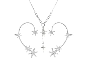 LaVenty manchette papillon boucles d'oreilles papillon à pompon boucles d'oreilles fées pour femmes boucle d'oreille elfe