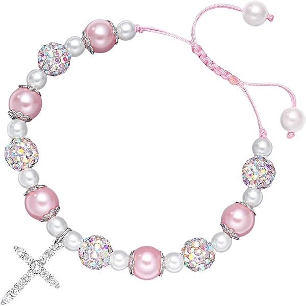 Inmaculada Romero IR Bracelet Gold 18K Girl 17cm. First Communion a cultivé des perles de 5,5 mm. Cages combinées