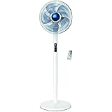 Rowenta Turbo Silence Extreme VU5770 Ventilador de pie potente, silencioso, mando a distancia, 5 velocidades, Brisa natural y