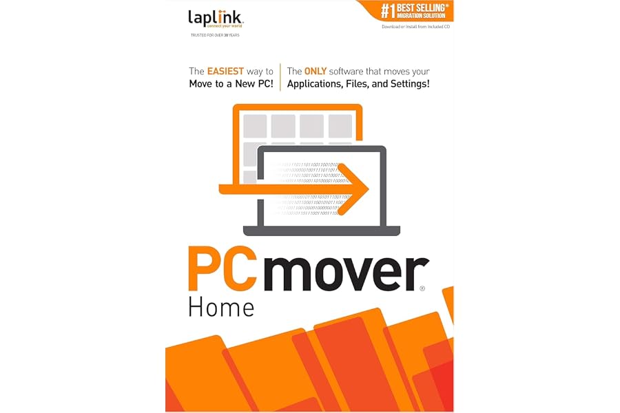 Laplink PCmover Home - Descarga instantánea - Licencia de un solo uso - Transfiere aplicaciones, archivos y configuraciones a