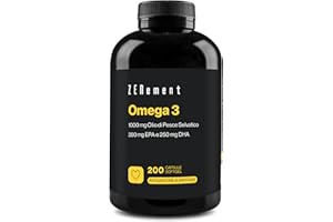 Omega 3-2000 mg (EPA 700 mg e DHA 500 mg) per dose giornaliera (2 capsule softgel) - Mantiene livelli normali di trigliceridi - Con Vitamina E naturale ad azione antiossidante - Zenement