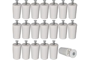 KRAWNXIN 20x Butées de Volet Roulant 40mm Blancs, Protection des Lamelles de Fenêtres, Arrêts de Rouleau avec vis et Rondelle (40mm, Pièce, 20)