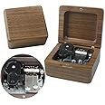 Sinzyo Music Box Vintage Wood Carved Mechanism Musical Boxs Gift For Birthday Valentine's Day Christmas Day(A Thousand Years-Walnut Wood Box)