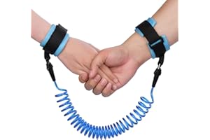 ZSRVAJ Wrist Reins for Toddlers, Wrist Straps for Children, Wrist Reins for Walking, 2.5M 360 Degree Rotating Toddler Wrist Strap with Security Lock and Safety Wristband for Boys Girls(Blue)