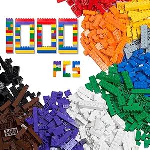 Chocozone 1000 peices Building Blocks Random Colors & Shapes Toys for 6 Years + Boys & Girls Learning STEM Toys Birthday Gift for Kids