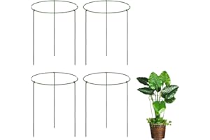 KATELUO 4 Stück Pflanzenstütze Topfpflanzen,Pflanzenstütze Orchidee,Pflanzenstützen für Hortensien,Pflanzenstütze,zur Unterstützung von Blumen,Sträuchern（Durchmesser 19 cm Höhe 28 cm） Support(C)