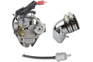 GOOFIT PD24J 24 mm carburador con Tubo de colector de admisión reemplazo para GY6 125cc 150cc ATV Scooter