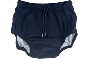 AQX Pañales de natación reutilizables para adultos, necesidades especiales, pañales de tela lavables, a prueba de fugas, pañales de nadadores para protección de incontinencia, unisex (XS, azul)
