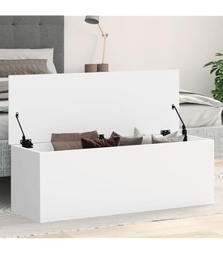 Homgoday Opbergdoos Sonoma Grijs - Multiplex Houten Kist 50x30x28 Cm - Voor Tuin, Woonkamer Of Als Bank