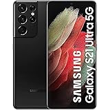 Samsung Smartphone Galaxy S21 Ultra 5G, all carriers, 6.8 pollici, 4 fotocamere posteriori, 128 GB, RAM 12GB, Dual SIM, Nero 