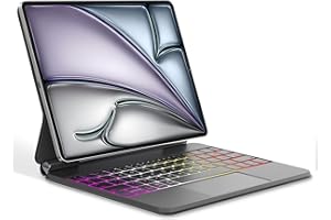 JADEMALL Magic Keyboard per iPad Air 11" 2024, iPad Air 5/4 Gen 10.9"/Pro 11" (4a/3a/2a/1a) Generazione - Custodia Tastiera per iPad Air 6 11" M2 con Trackpad Retroilluminata Bluetooth, Italiano QWERTY, Grigio