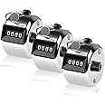 Worison Metal Handheld Tally Counter 4-Digit, 3pc Set