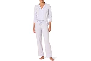 Amazon Essentials Conjunto de Pija con Camisa de Manga Larga y Pantalón Largo en Modal y Algodón Mujer