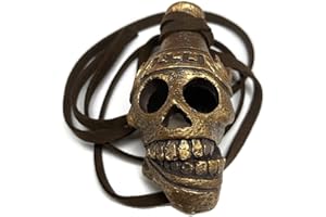 COSTUMETEERS Ghostbusters Afterlife Azteco Death Skull Whistle Antique Gold Earthen Props