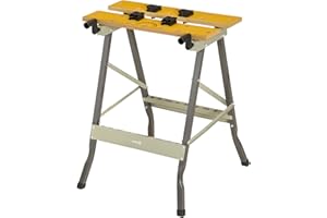 DURHAND 4-in-1 Work Bench, Folding Clamp Table w/ 4 Adjustable Clamping Pegs for DIY Home Garage, Grey